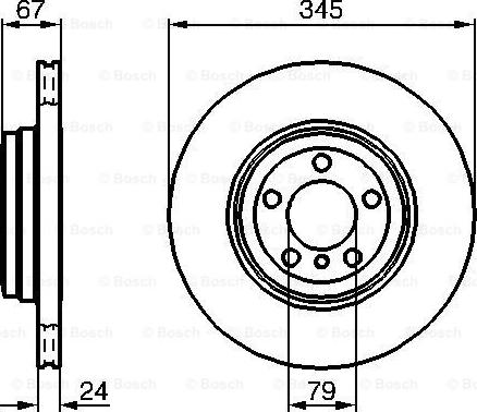 BOSCH 0 986 479 005 - Спирачен диск vvparts.bg