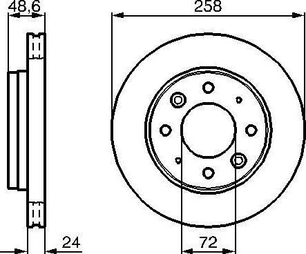 BOSCH 0 986 479 019 - Спирачен диск vvparts.bg