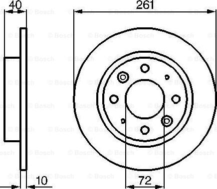 BOSCH 0 986 479 018 - Спирачен диск vvparts.bg