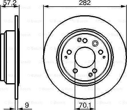 BOSCH 0 986 479 017 - Спирачен диск vvparts.bg