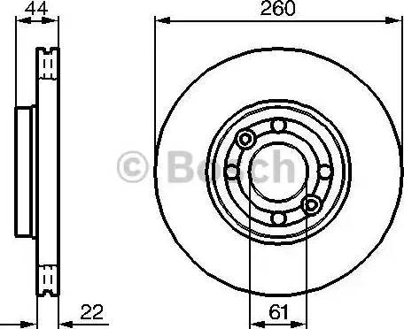 BOSCH 0 986 479 080 - Спирачен диск vvparts.bg