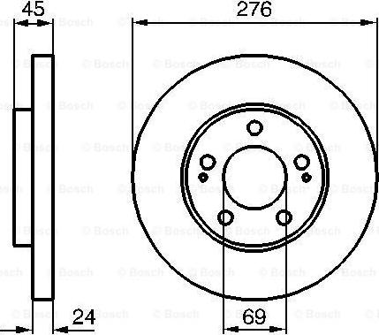 BOSCH 0 986 479 035 - Спирачен диск vvparts.bg