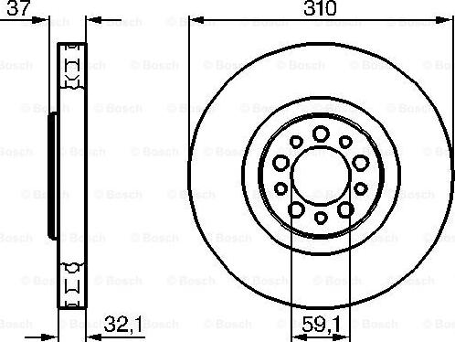 BOSCH 0 986 479 168 - Спирачен диск vvparts.bg