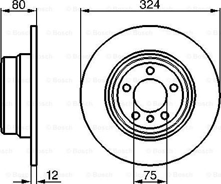 BOSCH 0 986 479 167 - Спирачен диск vvparts.bg