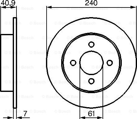 BOSCH 0 986 479 104 - Спирачен диск vvparts.bg