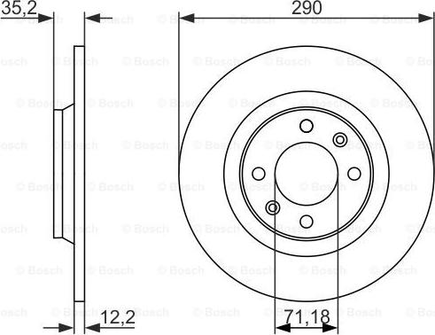 BOSCH 0 986 479 118 - Спирачен диск vvparts.bg