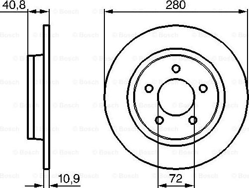 BOSCH 0 986 479 181 - Спирачен диск vvparts.bg