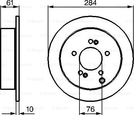 BOSCH 0 986 479 126 - Спирачен диск vvparts.bg