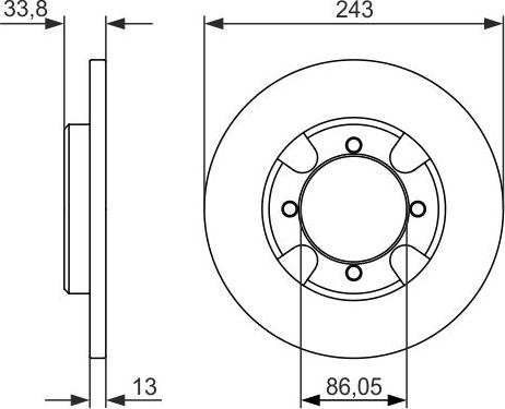 BOSCH 0 986 479 846 - Спирачен диск vvparts.bg