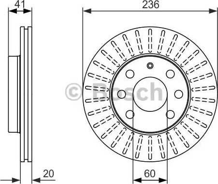 BOSCH 0 986 479 840 - Спирачен диск vvparts.bg