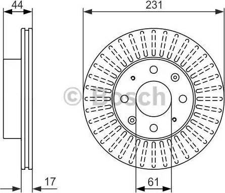 BOSCH 0 986 479 841 - Спирачен диск vvparts.bg