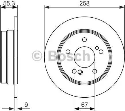 BOSCH 0 986 479 848 - Спирачен диск vvparts.bg