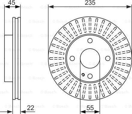 BOSCH 0 986 479 842 - Спирачен диск vvparts.bg