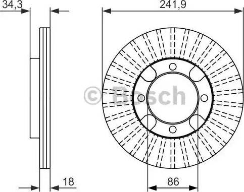 BOSCH 0 986 479 847 - Спирачен диск vvparts.bg