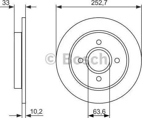 BOSCH 0 986 479 859 - Спирачен диск vvparts.bg