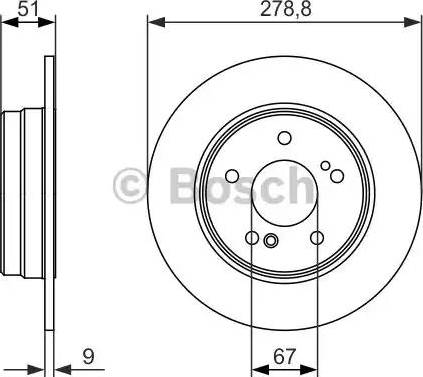 BOSCH 0 986 479 854 - Спирачен диск vvparts.bg