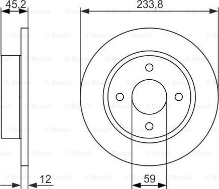 Akebono BN-0408 - Спирачен диск vvparts.bg