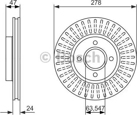 BOSCH 0 986 479 864 - Спирачен диск vvparts.bg