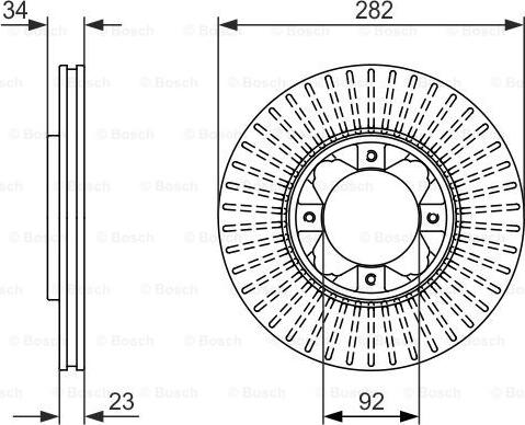 BOSCH 0 986 479 868 - Спирачен диск vvparts.bg