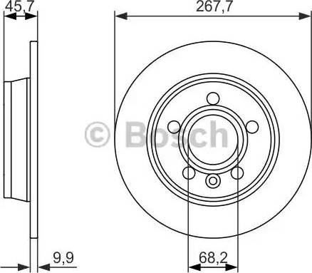 BOSCH 0 986 479 863 - Спирачен диск vvparts.bg