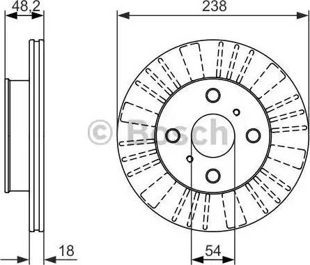 BOSCH 0 986 479 862 - Спирачен диск vvparts.bg