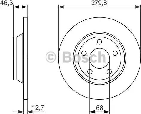 BOSCH 0 986 479 889 - Спирачен диск vvparts.bg