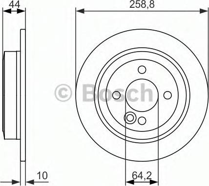 BOSCH 0 986 479 886 - Спирачен диск vvparts.bg