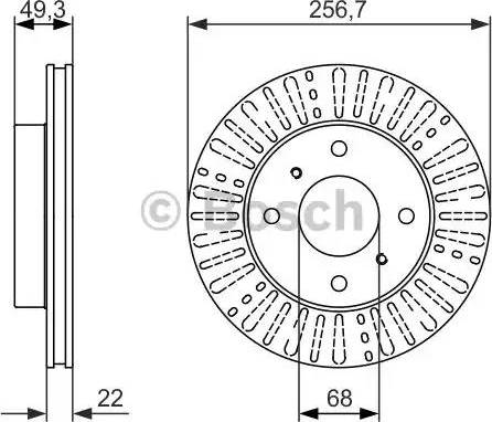 BOSCH 0 986 479 881 - Спирачен диск vvparts.bg