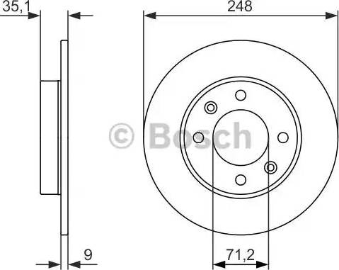 BOSCH 0 986 479 888 - Спирачен диск vvparts.bg