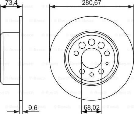 BOSCH 0 986 479 835 - Спирачен диск vvparts.bg