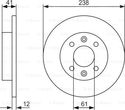 BOSCH 0 986 479 831 - Спирачен диск vvparts.bg