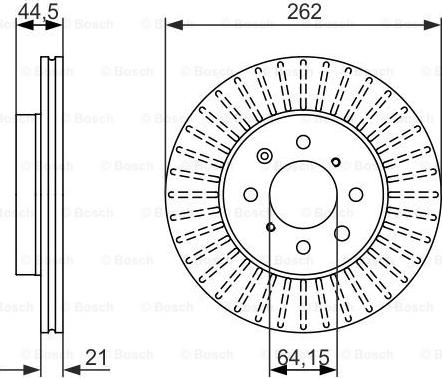 BOSCH 0 986 479 838 - Спирачен диск vvparts.bg