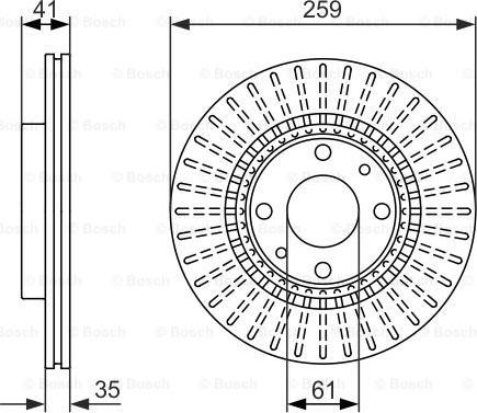 BOSCH 0 986 479 833 - Спирачен диск vvparts.bg