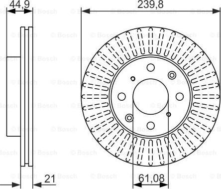 BOSCH 0 986 479 832 - Спирачен диск vvparts.bg