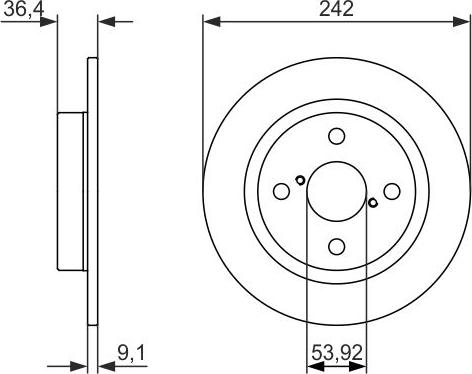 BOSCH 0 986 479 879 - Спирачен диск vvparts.bg