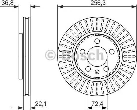 BOSCH 0 986 479 871 - Спирачен диск vvparts.bg