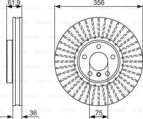 BOSCH 0 986 479 349 - Спирачен диск vvparts.bg