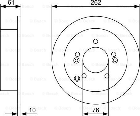 BOSCH 0 986 479 345 - Спирачен диск vvparts.bg