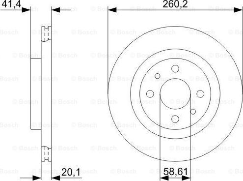 BOSCH 0 986 479 346 - Спирачен диск vvparts.bg