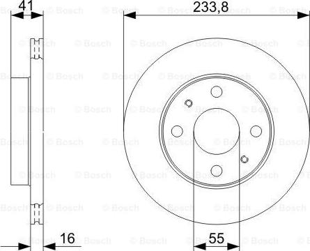 BOSCH 0 986 479 352 - Спирачен диск vvparts.bg