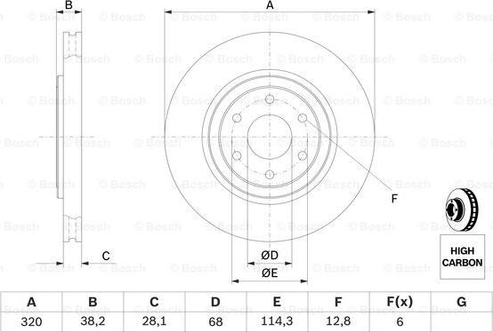 BOSCH 0 986 479 357 - Спирачен диск vvparts.bg