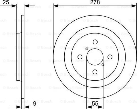 BOSCH 0 986 479 C05 - Спирачен диск vvparts.bg