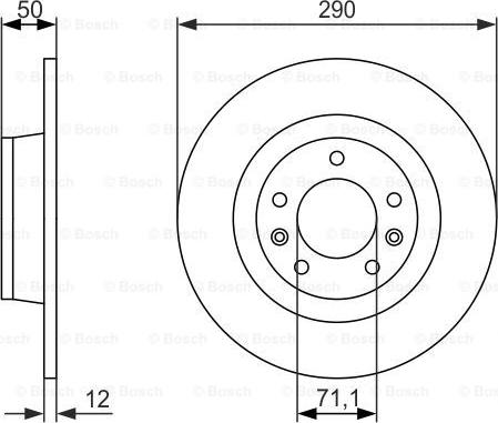 BOSCH 0 986 479 311 - Спирачен диск vvparts.bg