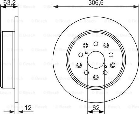 BOSCH 0 986 479 339 - Спирачен диск vvparts.bg