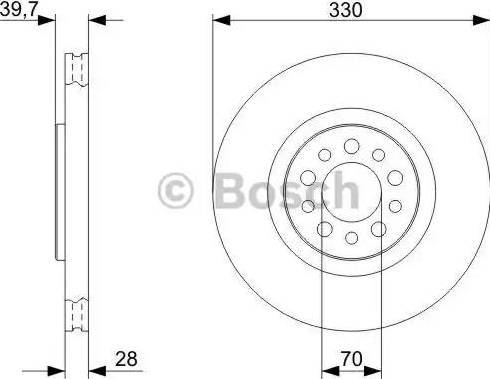 BOSCH 0 986 479 324 - Спирачен диск vvparts.bg