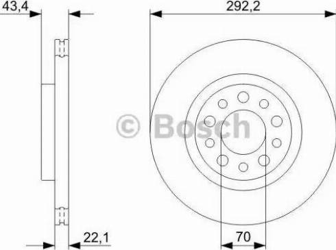 BOSCH 0 986 479 326 - Спирачен диск vvparts.bg