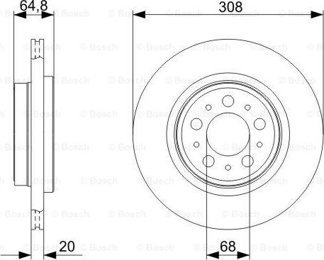 BOSCH 0 986 479 C78 - Спирачен диск vvparts.bg