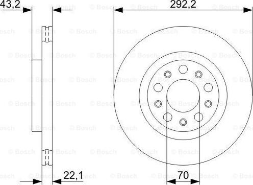 BOSCH 0 986 479 327 - Спирачен диск vvparts.bg