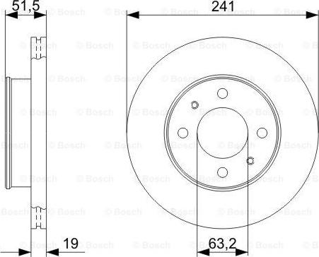 BOSCH 0 986 479 377 - Спирачен диск vvparts.bg