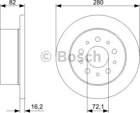 BOSCH 0 986 479 298 - Спирачен диск vvparts.bg